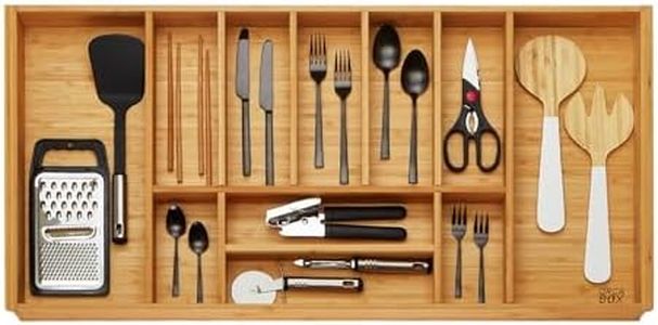 ORGA-BOX 3 BAMBOO Cubertero para 100 cm cajones (473 x 897 mm) con 11 compartimentos inserto de madera para cocinas Nobilia a partir de agosto de 2012