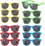 Bramble 12 Kids Sunglasses Multipack - Neon Childrens Sunglasses for Kids Party, with UV Protection, Party Bag Fillers