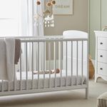 Juliet Baby Cot Bed - Wooden Convertible Cot Bed/toddler bed made with Pine Wood - Nursery Furniture with 3 Positions to grow with your Baby Safely - White