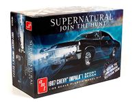 AMT 1967 Chevy Impala 4-Door Supernatural Night Hunter TV Show Model Kit Replica,White,medium