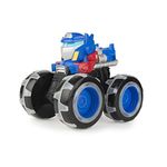 John Deere Kids TOMY Transformers Optimus Prime Monster Treads Lightning Wheels Toy, Light Up Monster Truck Toy with Neon Wheels, Blue Toys for Children, Boys and Girls 3, 4, 5Plus Year Olds (47423)