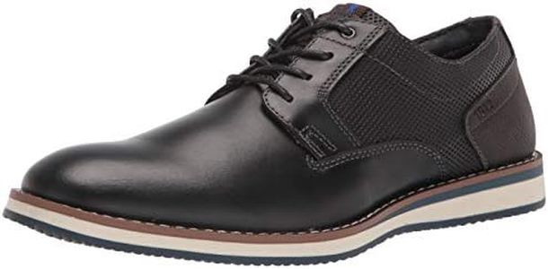 Nunn Bush Mens Circuit Plain Toe Fashion Lace Up with Comfort Gel Oxford, Black Multi, 10.5 Wide US