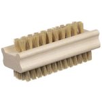 Non-Slip Wooden Two-Sided Nail Brush for Cleaning Fingernails - Nail Scrubber Brush with Natural Boar Bristle - Essential Fingernail Brush for Daily Use
