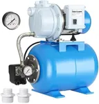 FOTING 1.5HP Shallow Well Pump with Pressure Tank, 1340GPH Automatic Irrigation Water Booster Jet Pump, Water Pumps Booster System 164FT 115V for Home Garden Lawn Farm, Blue