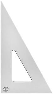 Alvin, SK360-6, 6" Smoke-Tint Triangle Ruler, Math Geometry Tool - 30/60 Degrees