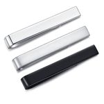 3/6pcs Honey Bear Mens/Boys Skinny Tie clip Set Tie Bar - Narrow Tie Size Stainless Steel For Business Wedding Gift,4cm,silver gold black (3pcs set without box B)