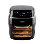 Innoteck Kitchen Pro 12L Digital Air Fryer Oven - 1800W, 8 Presets, Rotisserie function Large Digital Touch Panel Dishwasher Safe Accessories - Black & Silver