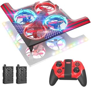 B2 Drone for Children, RC Foam Aeroplane with LED Lights, Quadcopter with 3D Flips, Headless Mode, Altitude Hold and 2 Batteries, Toy Gifts for Boys Girls Beginners