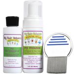 Head Lice Removal for Kids with Lice Eliminator Stainless Steel Comb Dimethicone and Mousse Helps 1-2 Children