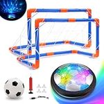 Kizhah Kids Toys Hover Soccer Ball Set with 2 Goal & 1 Kids Soccer Ball, LED Light Soccer Games, Toddler Toys Toddler Boy Toys Gifts for Boys Gift for Kids Toys for 2 Year Old Boys Toys for Boys 2-13