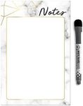 Dry Erase Whiteboard Vinyl Sticker Decal for Notes & Reminders by Glassboard Studio | Removable & Reusable | Magnetic Fine-Tip Marker Included (6 x 9 inches, Marble)