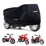 Kids Bike Cover Waterproof Outdoor,GRABADO Heavy Duty 420D Kids Motorcycle Bike Cover,Universal Children's Tricycle Cover with 4 Reflective Strips and Windproof Buckle,Small Kids Ride On Toy Car Cover