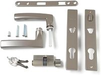 Andersen Storm Door Hardware Set - Modern Style - 1 1/2" Thick Aluminum Storm Doors Using 45 Minute Easy Install or Rapid Install 1 Systems (Metallic Stone)