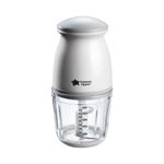 Tommee Tippee Quick-Chop, 500ml Capacity, Mini Electric Baby Food Blender and Chopper for all Stages of Weaning, Durable Glass Bowl and Stainless Steel Blades, 200W Motor