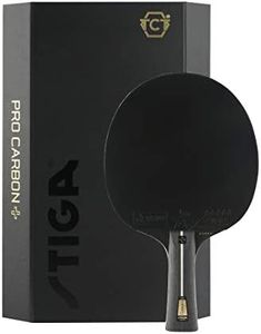 STIGA Pro Carbon + Table Tennis Bat for Advanced Offensive Competitive Players - ITTF Approved, Touch Carbon Technology - Enhanced Speed, Control and Comfort – Black/Red