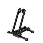 ROCKBROS Foldable Bike Stand Portable Bicycle Storage Holder Floor Parking Rack Aluminium Alloy Easel Park and Repair for MTB Road Bike Ebike Black