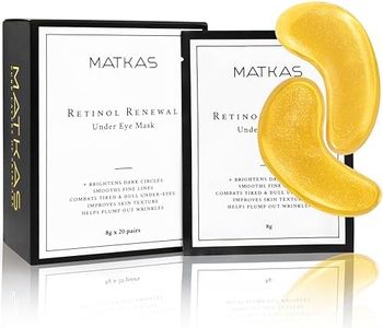 MATKAS Korean Gold Under Eye Patches for Dark Circles and Puffiness, Wrinkles - Retinol + Hyaluronic Acid + Collagen + Niacinamide, Under Eye Mask Puffy Eyes Treatment for Women Skin Care