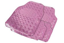 Streetwize SWTP6 Think Pink, Rubber Mat, Heavy Duty, Car Interior, Floor Mat (Set of 4)