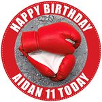 Boxing Gloves - Red - Any Size (4in - 7.5in) Personalised Edible Cake Topper on Premium Icing