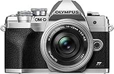 Olympus OM-D E-M10 Mark IV Micro Four Thirds System Camera Kit, 20 MP sensor, electronic viewfinder, 4K video, powerful AF, Wi-Fi, silver incl. M.Zuiko Digital ED 14‑42mm F3.5‑5.6 EZ Pancake silver