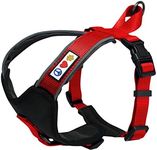 Pawtitas Vest Adjustable Padded Reflective Dog Harness Provides Comfort Control for Walk, Train and Reduces Pull Tugging Great Pet Accessories | Step in Dog Harness XS Extra Small Red