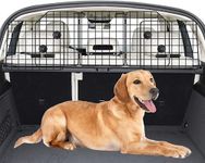 NOAMOO Dog Car Barrier for SUVs, Van, Vehicles, Adjustable Large Pet Barriers, Universal Fit Heavy-Duty Wire Mesh Dog Guard, Foldable Safety Car Divider Gate for Truck Cargo Area