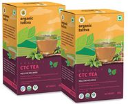 Organic Tattva Premium Assam CTC Black Tea (Chai) 400 Gram | With Goodness of Protein, Calcium, Iron and Vitamins | Strong Earthy Flavour and Rich in Antioxidants | 200 Gram Each