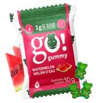 GoGummy, Low Sugar (1g) Gummy Bears by Jimmy Sevigny | Watermelon Fruity Gummies | High Fiber, No Sugar Alcohols, Gluten Free | Pack of 12 x 50g Bags