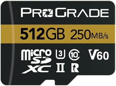 microSD Card V60 (51GB) - Tested Like a Full-Size SD Card for use in DSLRs, mirrorless and Aerial or Action Cameras | Up to 250MB/Read Speed and 130MB/s Write Speed by ProGrade Digital