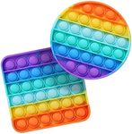 2 Pack Rainbow Pop It Fidget Toy Se