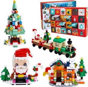 MooMoo Baby Christmas Advent Calendar6 in 1 Building Blocks, 24 Days Countdown Calendars Gifts for Boys and Girls, Building Toys, Party Favors, Birthday Present for Kids, Advent Calendar Santa 2024