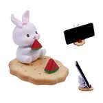 Amamcy Cute Rabbit Cellphone Holder Stand Animal Smartphone Desk Stand for All Mobile Phones Bunny Phone Stand Desk Ornament