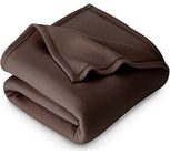 VAS COLLECTIONS 300 TC All Season Solid/Plain lightweight Polar Fleece Single Bed Blanket (152 x 230 cm, Brown)