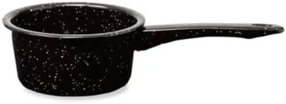 Millvado 4 Quart Granite Saucepan, Naturally Nonstick Sauce Pots, Speckled Enamel Ware Cookware, Small Sauce Pan for Cooking and Boiling - Granite Cooking Pot for Stovetop, Campfire, Outdoor Stove