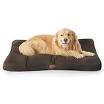 Bedsure Waterproof Dog Bed XXL- Extra Large Washable Dog Bed Mattress with Oxford Fabric, Water Resistant Dog Pillow Bed for Crate, Brown, 120x90x10cm