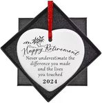 Retirement Gifts for Woman,Never Underestimate The Difference You Made and The Lives You Touched Ornament Happy Retirement Appreciation Gift for Retired Women,Coworker,Boss,Nurse,Teacher,Friend,Mom