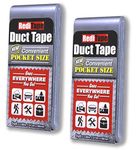 RediTape Travel Size Silver Duct Tape 2-Pack - Pocket Size Flat Thin Mini Roll - for Repairs Outdoors Emergency Crafts - 1.88 inch x 5 Yards per Pack