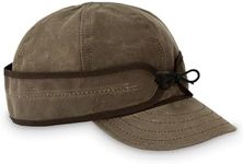 Stormy Kromer The Insulated Waxed Cotton Cap, Dark Oak, Size 7 3/8