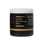 Furniture Clinic Leather Recolouring Balm - Colour Restorer for Sofas, Repair Faded & Scratched Upholstery, Car Seats, Shoes and Clothing 16 Colours (Dark Brown)