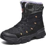 Mens Snow Boots Waterproof Ankle Boots Warm Fur Lined Man Outdoor Booties Shoes High Top Lace Up