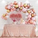 PartyDelight Rose Gold Sequin Table