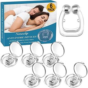 Anti Snoring Devices - Silicone Magnetic Anti Snoring Nose Clip, Snore Stopper with Adjustable Magnet, Snoring Solution - Comfortable Nasal to Relieve Snore, Stop Snoring for Men and Women (6 PCS)