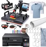 MY PRINT | Sublimation Printing Setup | 5in1 Combo with L8050 6 Color Sublimation Printer, 200 Sublimation Paper | Heat Tape 5 Pcs | 3 Pcs T-Shirt | Mouse PAD 2 Pcs | with Free Installation Guide