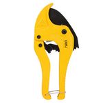 Deli DL350042 Heavy Duty Pipe Cutter 42mm Cutting Capacity 65Mn Hard Steel Blade Waterproof Ratchet Type Tube Cutters PVC Aluminum Iron Stainless-Steel Pipes Tool for Household and Professional Use