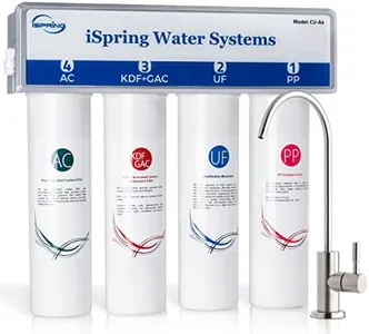 iSpring CU-A4 4 Stage Ultrafiltration Water System with Sediment, UF, KDF and Activated Carbon Filtration