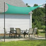 HIPPO Shade Sail 9.5 x 10 ft 150 GSM Sun Shade 85% UV Block for Canopy Cover, Outdoor Patio, Garden, Pergola, Balcony Tent (Green, Customized, Pack of 1)