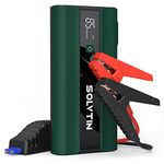 SOLVTIN S6 Pro Jump Starter 2000A Peak Portable Car Starter for up to 8.0 L Gas and 6.0L Diesel 12V Battery Booster Pack with LCD Display, Jumper Cables, PD 30W Port, QC 3.0, and LED Light