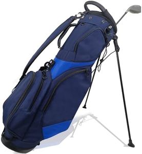 Lightweight Waterproof Golf Cart Bag with Portable Handle – Durable Golf Club Organizer with Multiple Pockets for Men & Women (Blue)