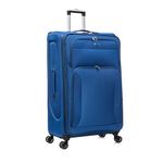 Aerostar Extra Large 32” Lightweight Softshell Expandable Suitcase, Integrated Combination Lock, 4 Wheels Check in Luggage for 30kg (Royal Blue, 162 litres)