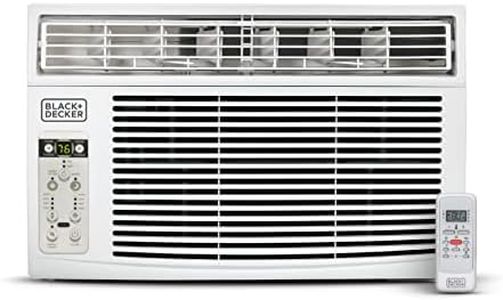 BLACK+DECKER Window Air Conditioner 6000 BTU, AC Window Unit Cools Up to 250 Square Feet, Window AC Unit with Remote Control, 3 Cooling Speeds and Fan Only Function, BD06WT6, White